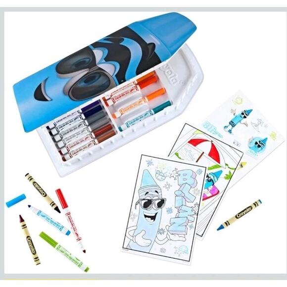 Crayola Coloring Set with Limited Edition Blue Art Case, Limited Edition... - Picture 4 of 7